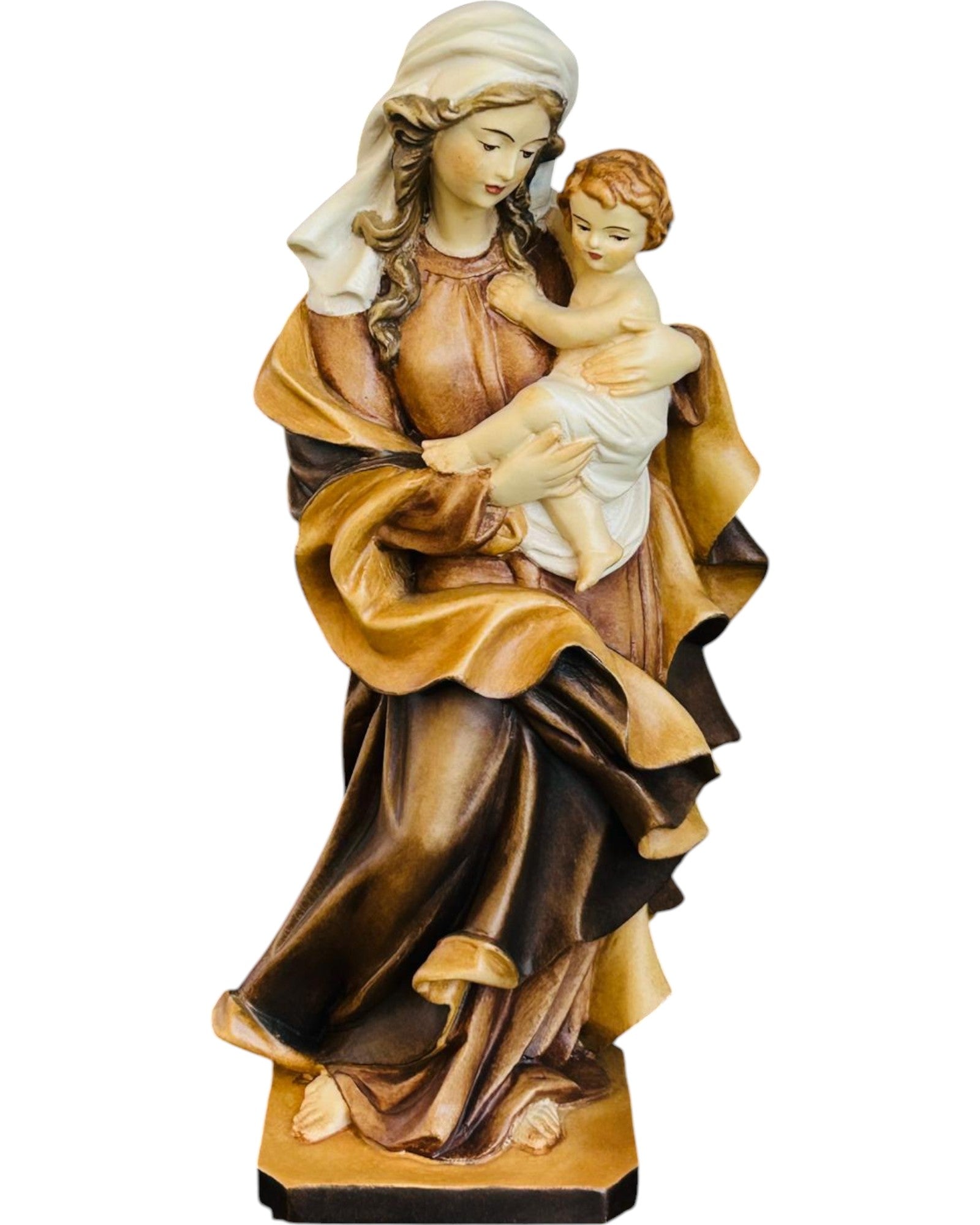Madonna vom Herzen mit Kind - mit Ölfarben lasiert