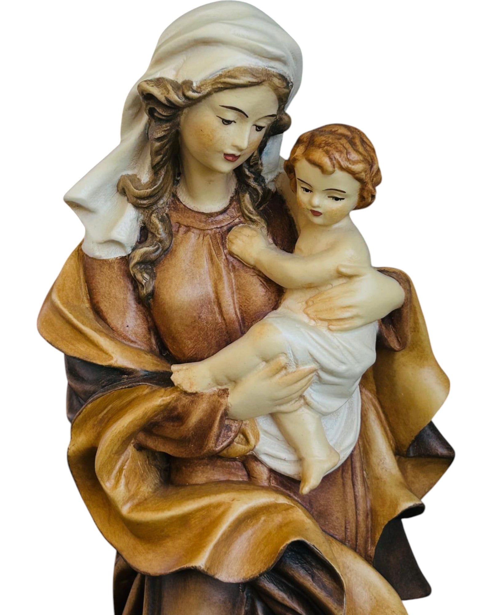 Madonna vom Herzen mit Kind - mit Ölfarben lasiert