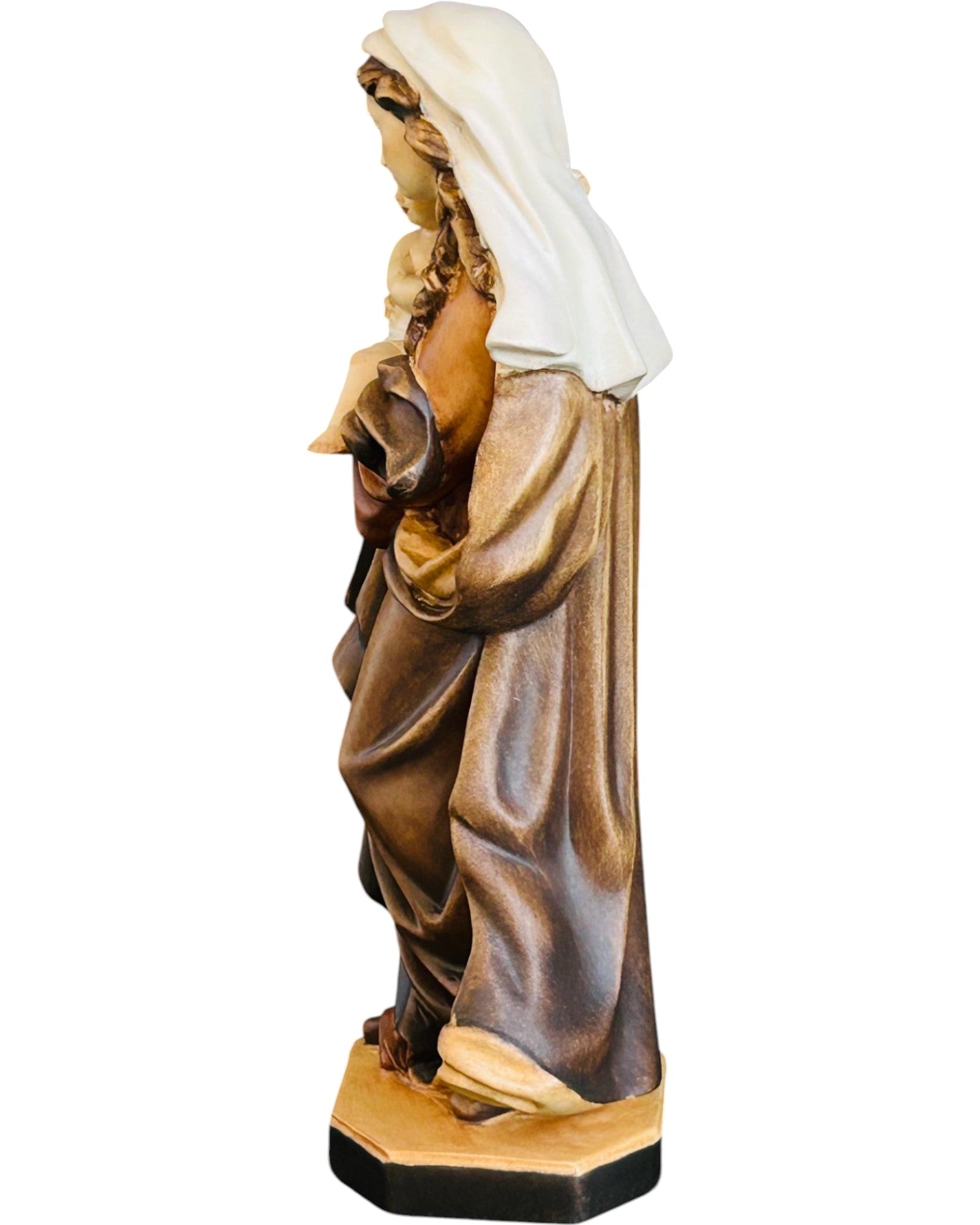 Mutter der Ehrfurcht geschnitzte Holzstatue - mit Ölfarben lasiert