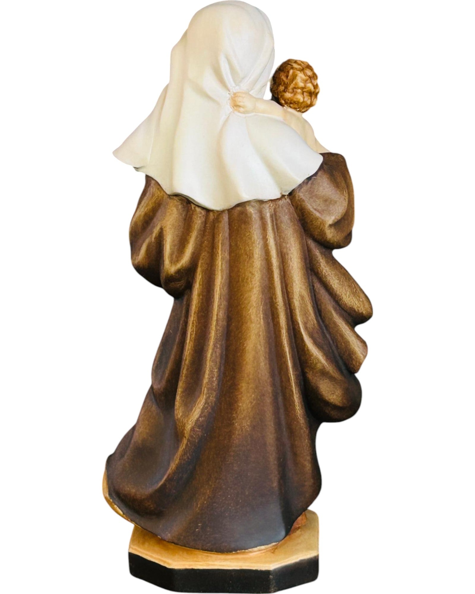 Mutter der Ehrfurcht geschnitzte Holzstatue - mit Ölfarben lasiert
