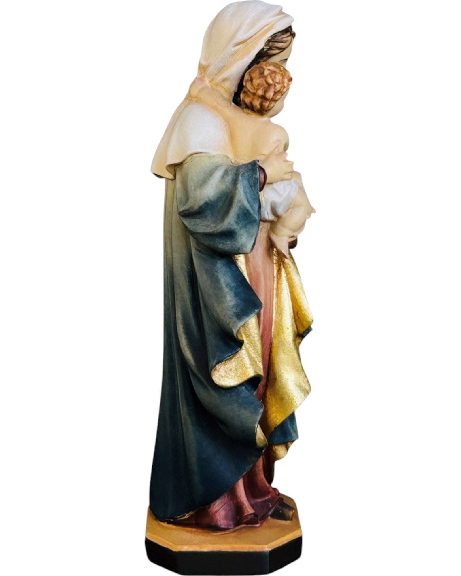 Mutter der Ehrfurcht geschnitzte Holzstatue - mit Ölfarben lasiert