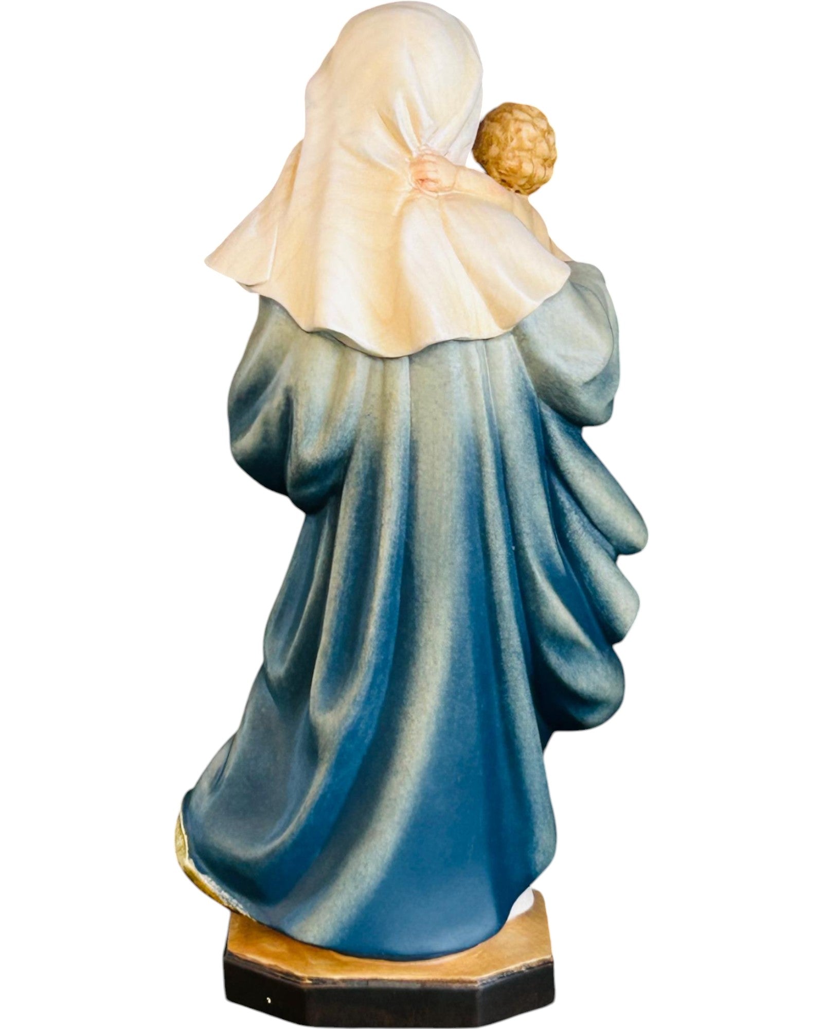 Mutter der Ehrfurcht geschnitzte Holzstatue - mit Ölfarben lasiert