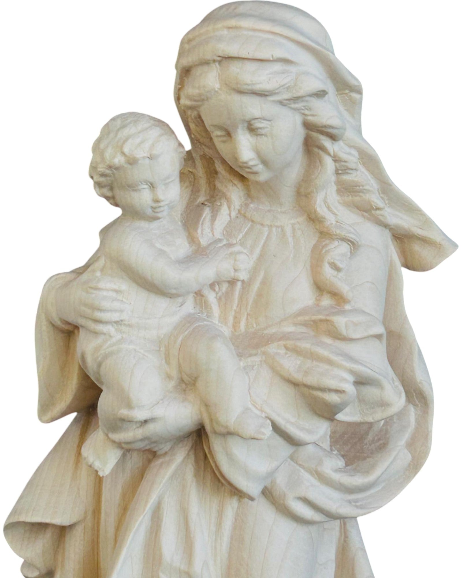 Mutter der Ehrfurcht geschnitzte Holzstatue - mit Ölfarben lasiert