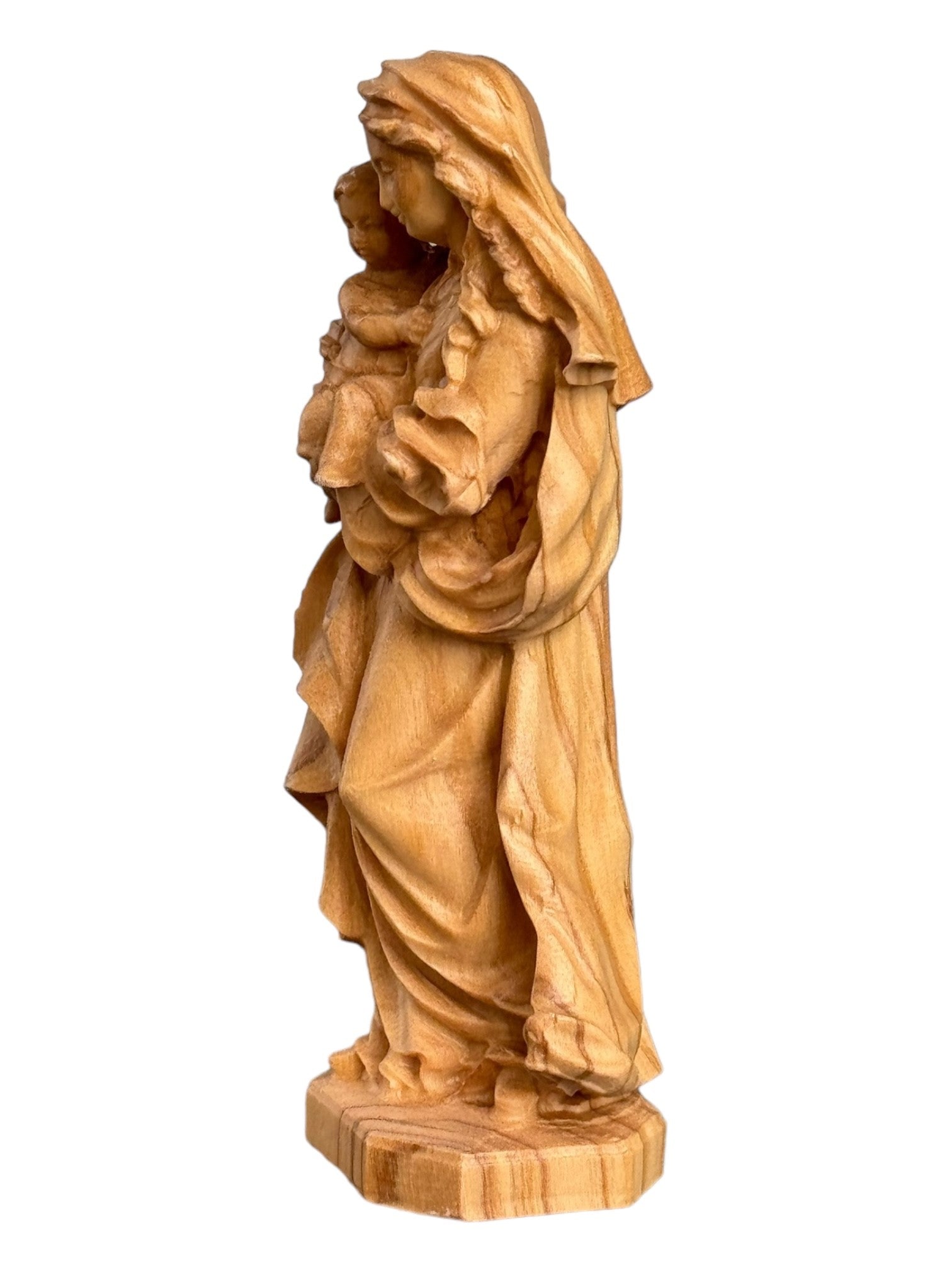Mutter der Ehrfurcht geschnitzte Holzstatue - mit Ölfarben lasiert