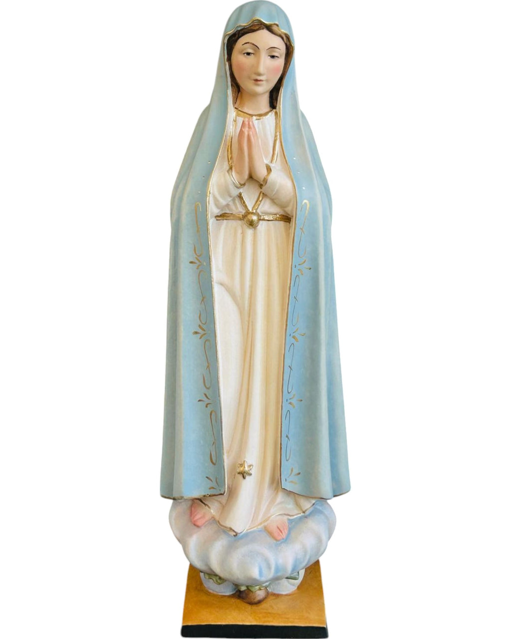 Madonna von Fatima aus Holz Handgeschnitzt - mit Ölfarben lasiert