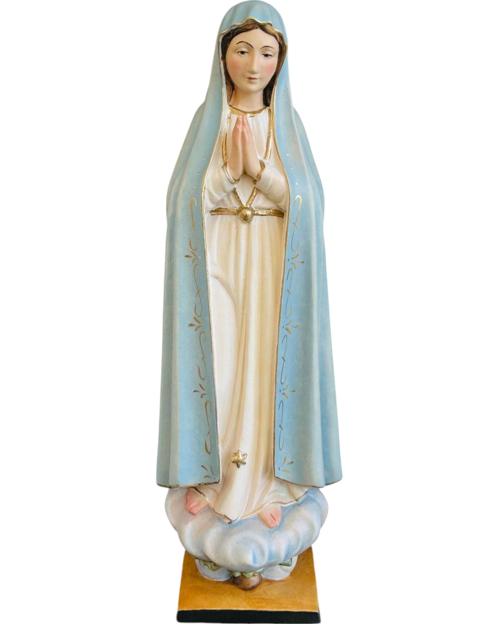 Madonna von Fatima aus Holz Handgeschnitzt - mit Ölfarben lasiert