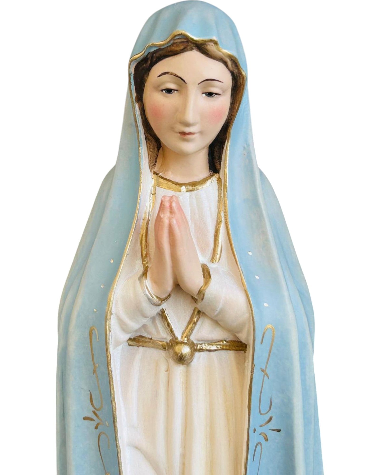 Madonna von Fatima aus Holz Handgeschnitzt - mit Ölfarben lasiert
