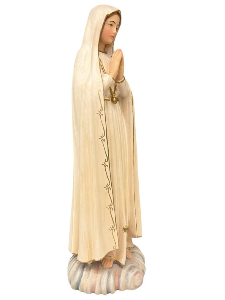 Madonna di Fatima pellegrina statua in legno