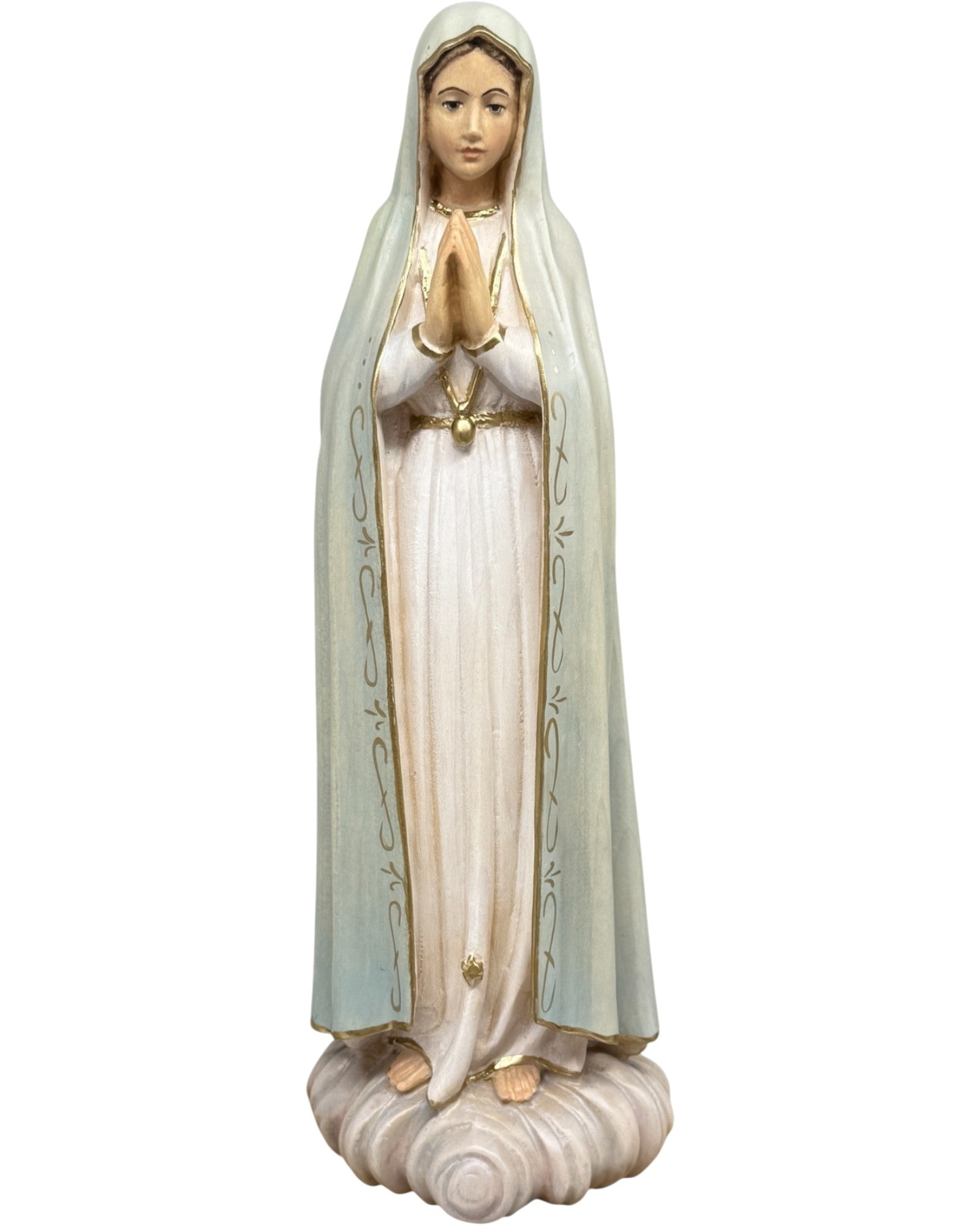 Madonna di Fatima pellegrina statua in legno