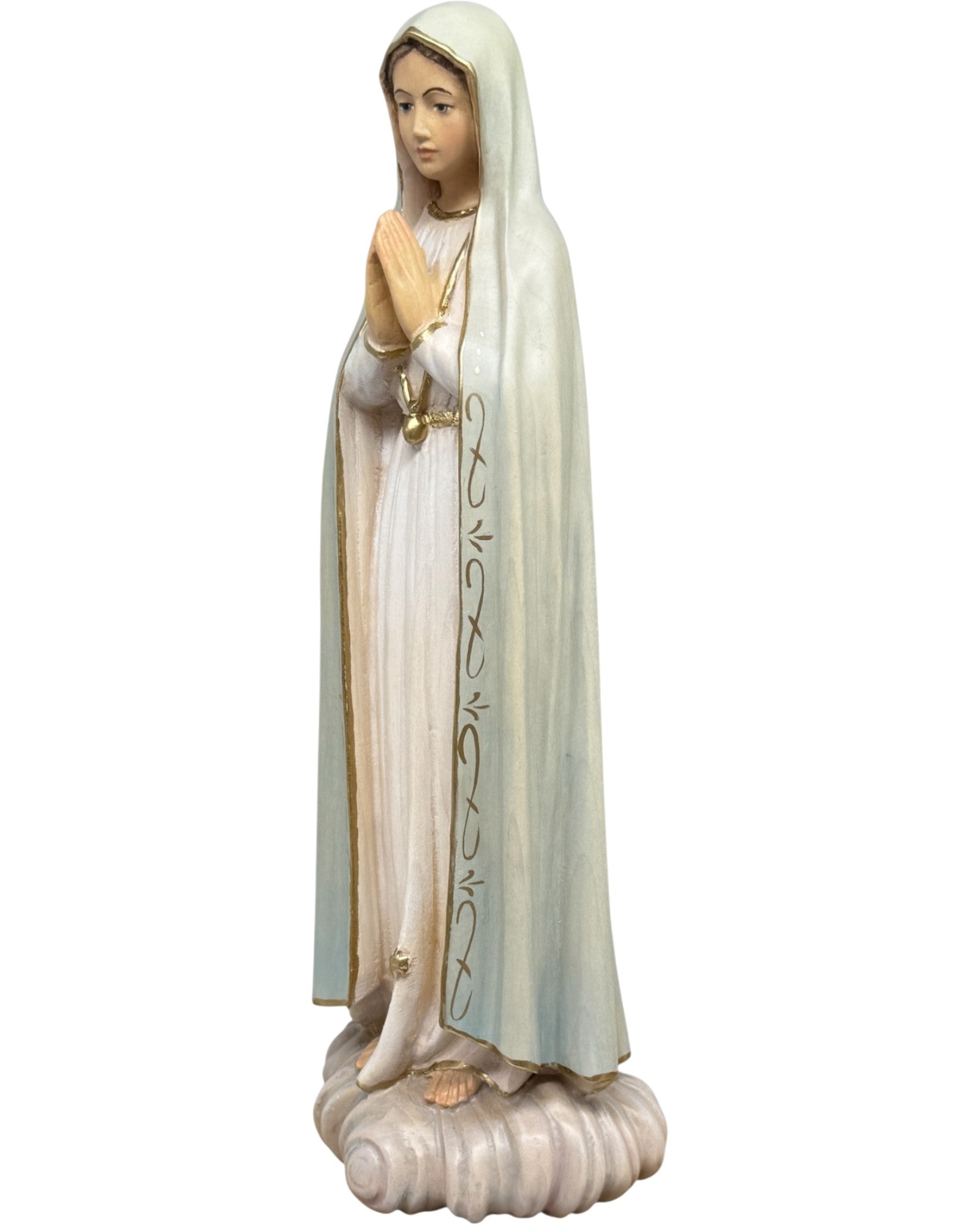 Madonna di Fatima pellegrina statua in legno
