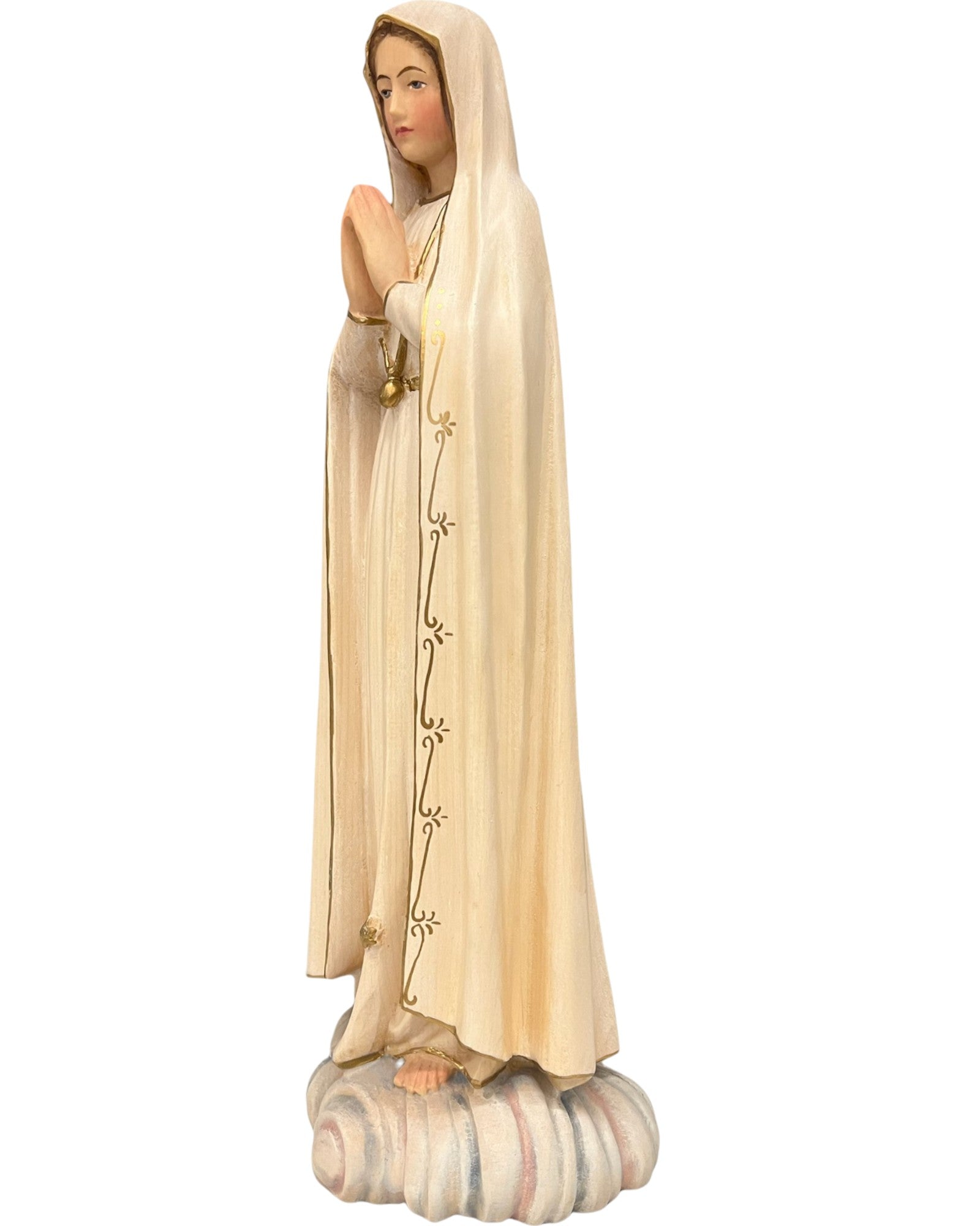 Madonna di Fatima pellegrina statua in legno