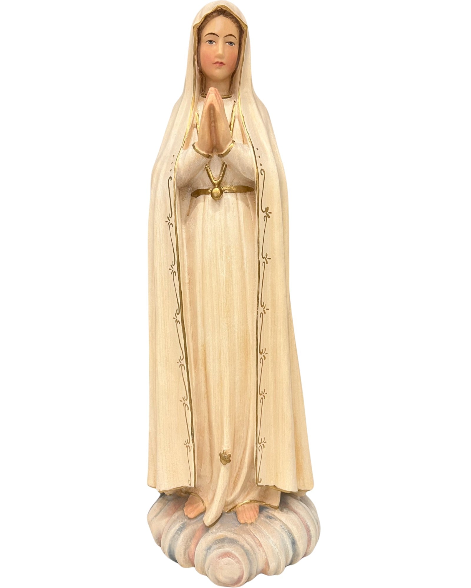 Madonna di Fatima pellegrina statua in legno