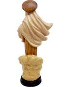 Madonna von Medjugorje Holz Statue - mit Ölfarben lasiert