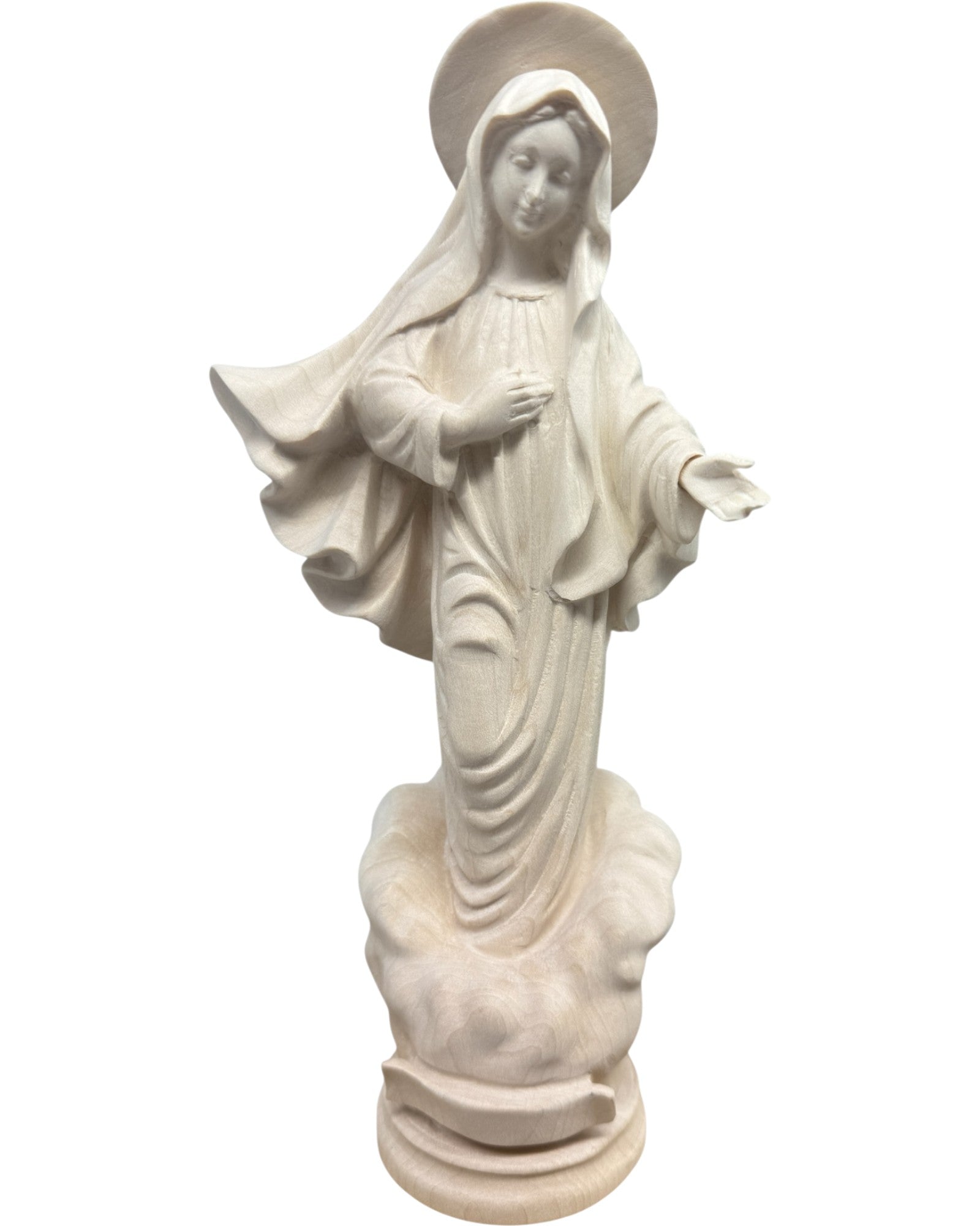 Our Lady of Medjugorje wood statue - color