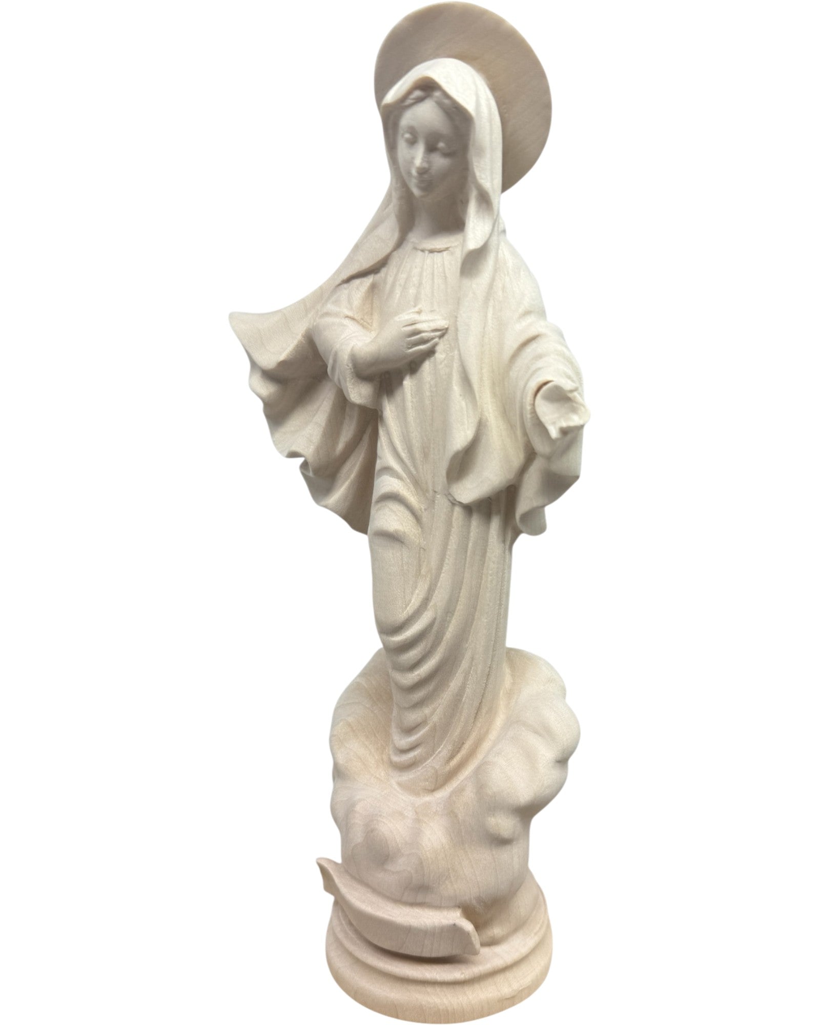 Our Lady of Medjugorje wood statue - color