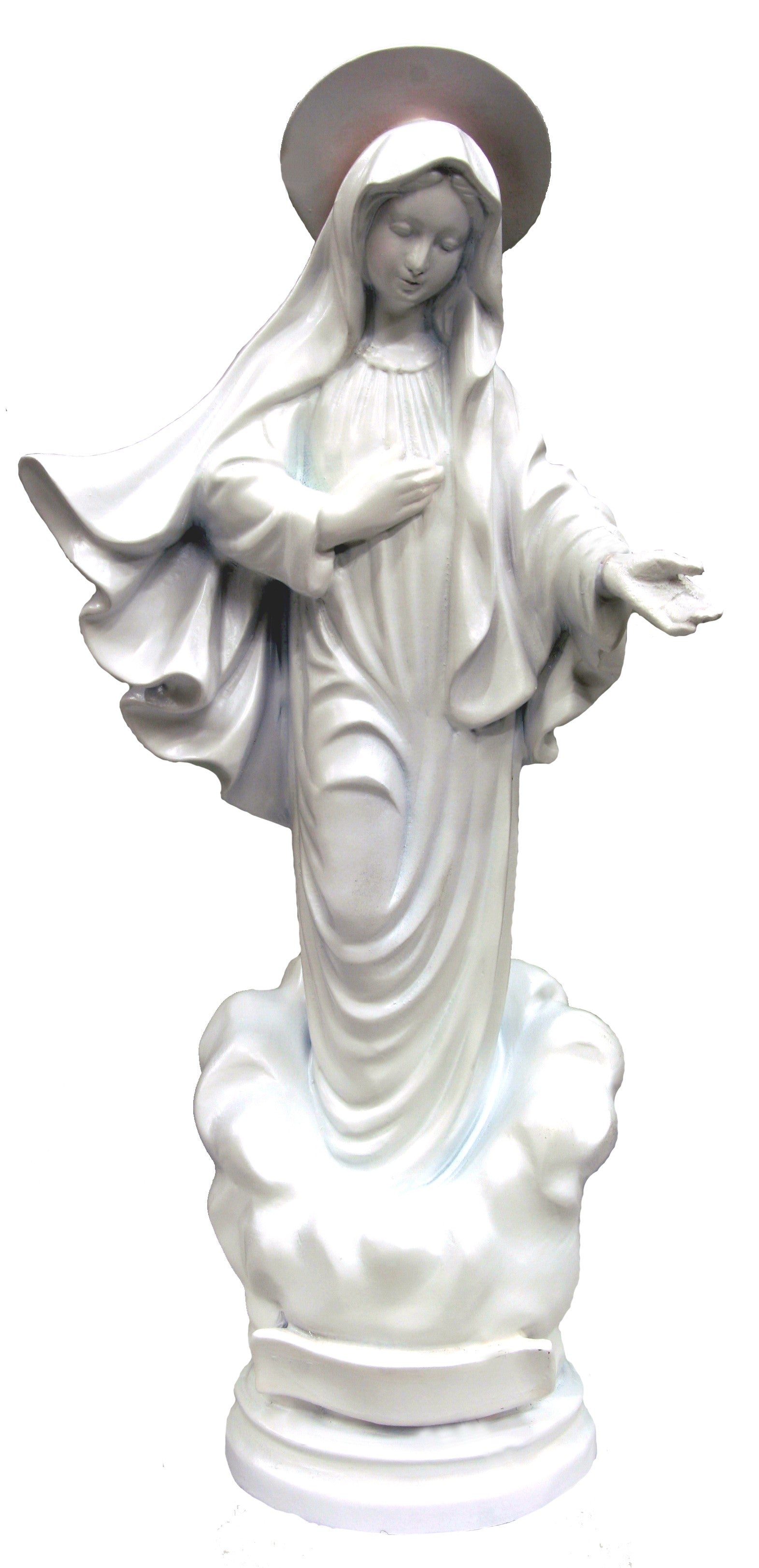 Madonna von Medjugorje aus Kunststoff - mit Ölfarben lasiert