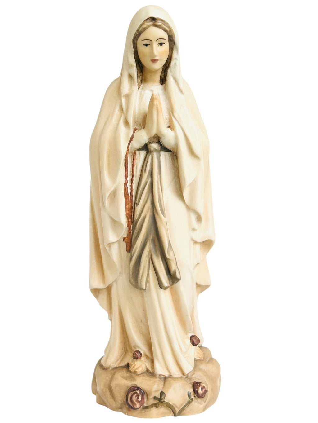 Lourdes Madonna Statue und Holzfigur - mit Ölfarben lasiert