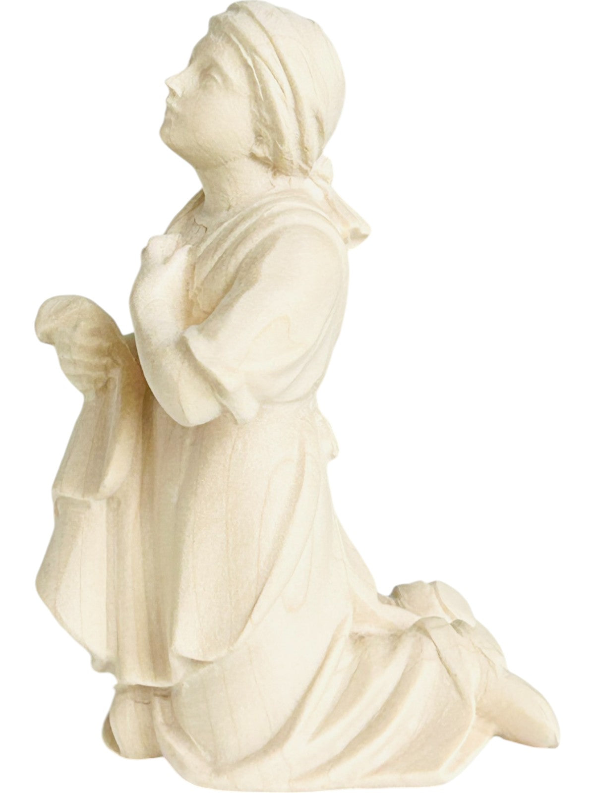 Bernadette aus Ahornholz geschnitzt und handbemalt - Dolfi Marienfigur - mit Ölfarben lasiert
