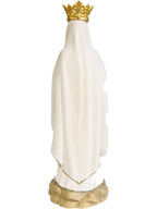 Madone de Lourdes avec statue couronne en bois