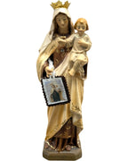 Carved Wooden Statue of Our Lady of Mount Carmel — Val Gardena Handicrafts