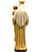 Carved Wooden Statue of Our Lady of Mount Carmel — Val Gardena Handicrafts