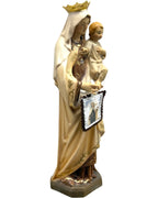 Carved Wooden Statue of Our Lady of Mount Carmel — Val Gardena Handicrafts