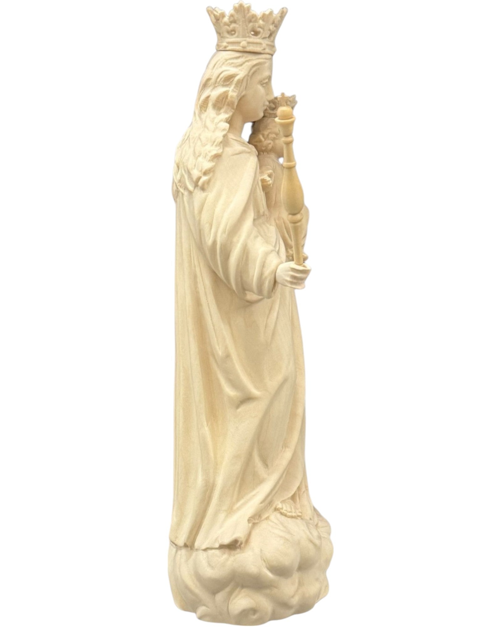 Marie Auxiliatrice sculptée en bois