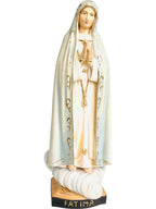 Notre Dame de Fatima pèlerin statue en bois