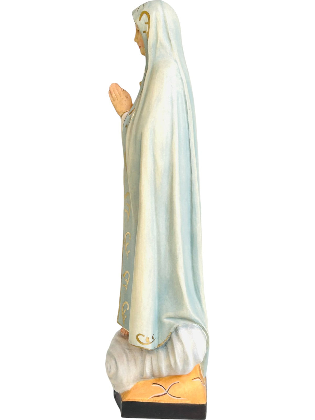 Notre Dame de Fatima pèlerin statue en bois