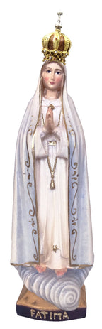 Notre-Dame de Fatima pèlerin avec couronne en bois