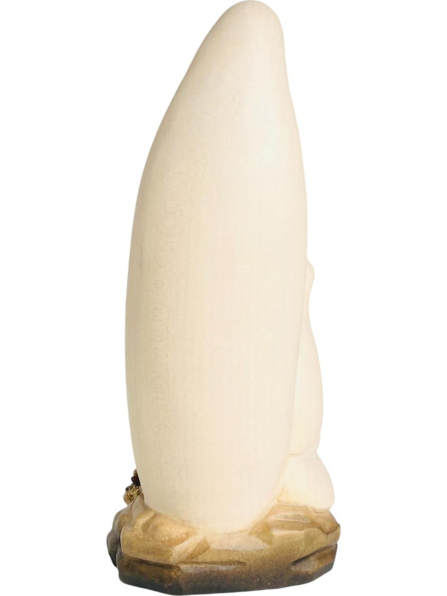 Our Lady of Lourdes with Bernadette wood Statue - color