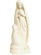 Vierge de Lourdes avec Bernadette statue en bois
