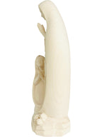 Vierge de Lourdes avec Bernadette statue en bois