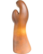 Vierge à l'enfant moderne en bois sculpté