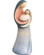 Vierge à l'enfant moderne en bois sculpté