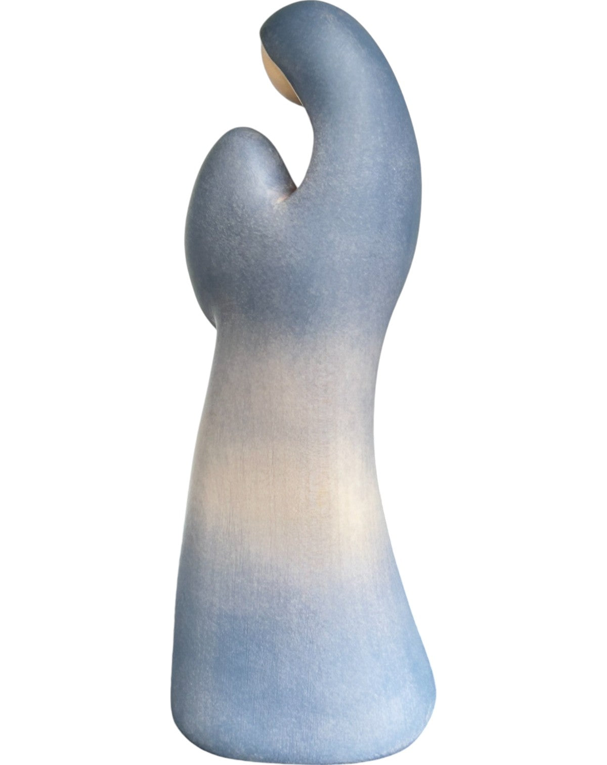 Vierge à l'enfant moderne en bois sculpté