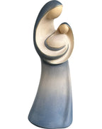 Vierge à l'enfant moderne en bois sculpté