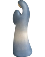 Vierge à l'enfant moderne en bois sculpté