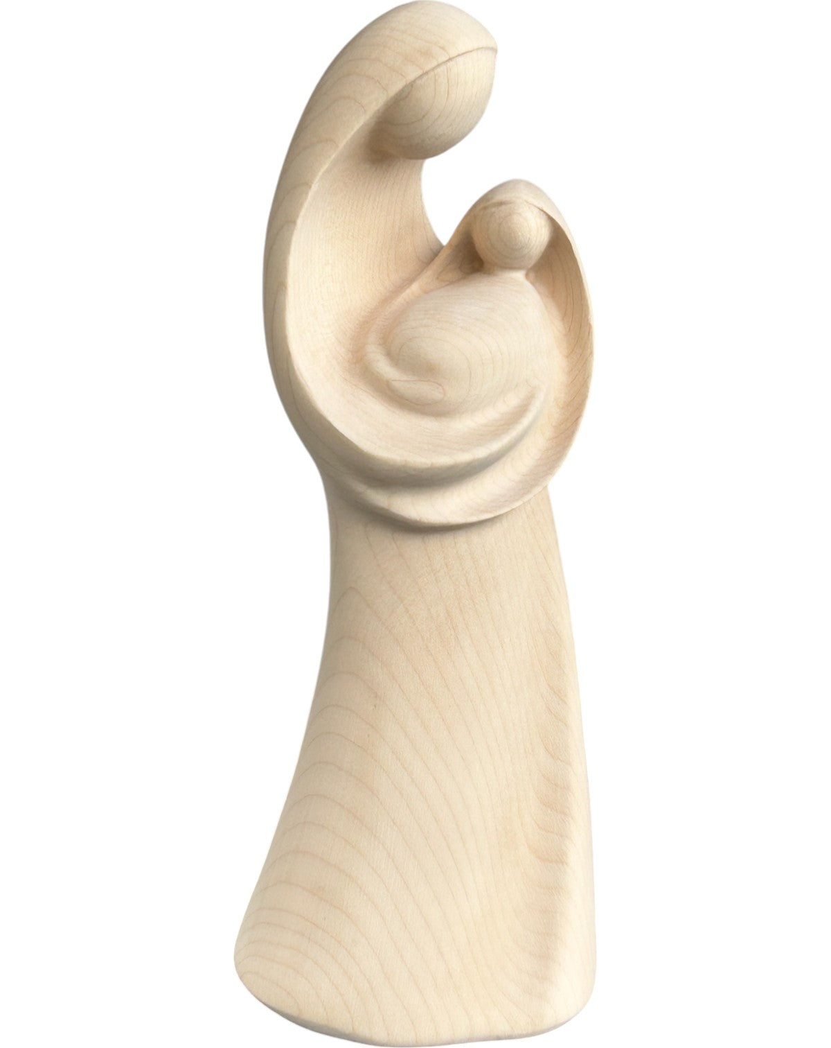 Madonna con Bambino moderna scolpita di legno