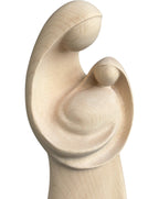 Vierge à l'enfant moderne en bois sculpté