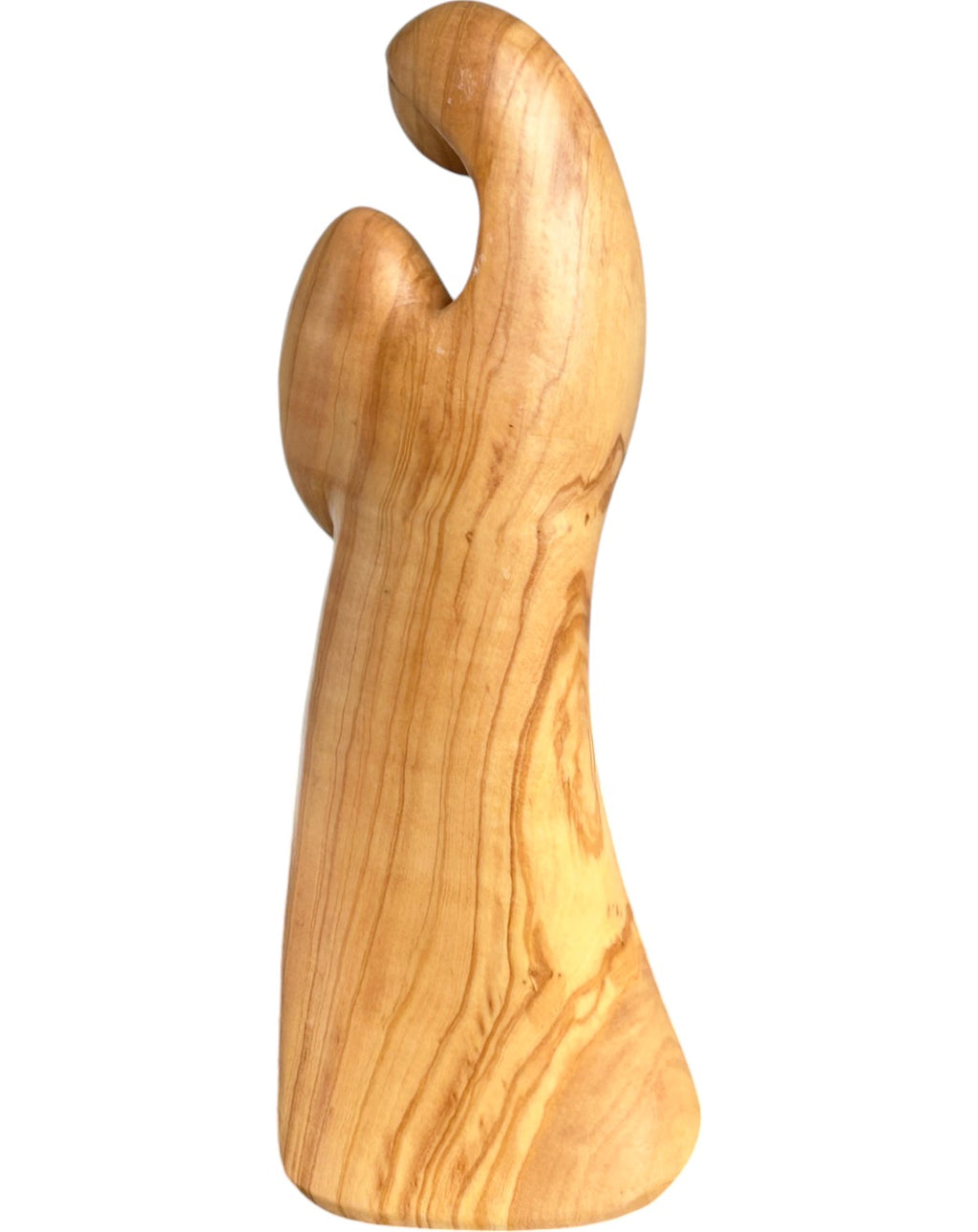 Vierge à l'enfant moderne en bois sculpté