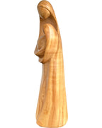 Vierge à l'enfant moderne en bois sculpté
