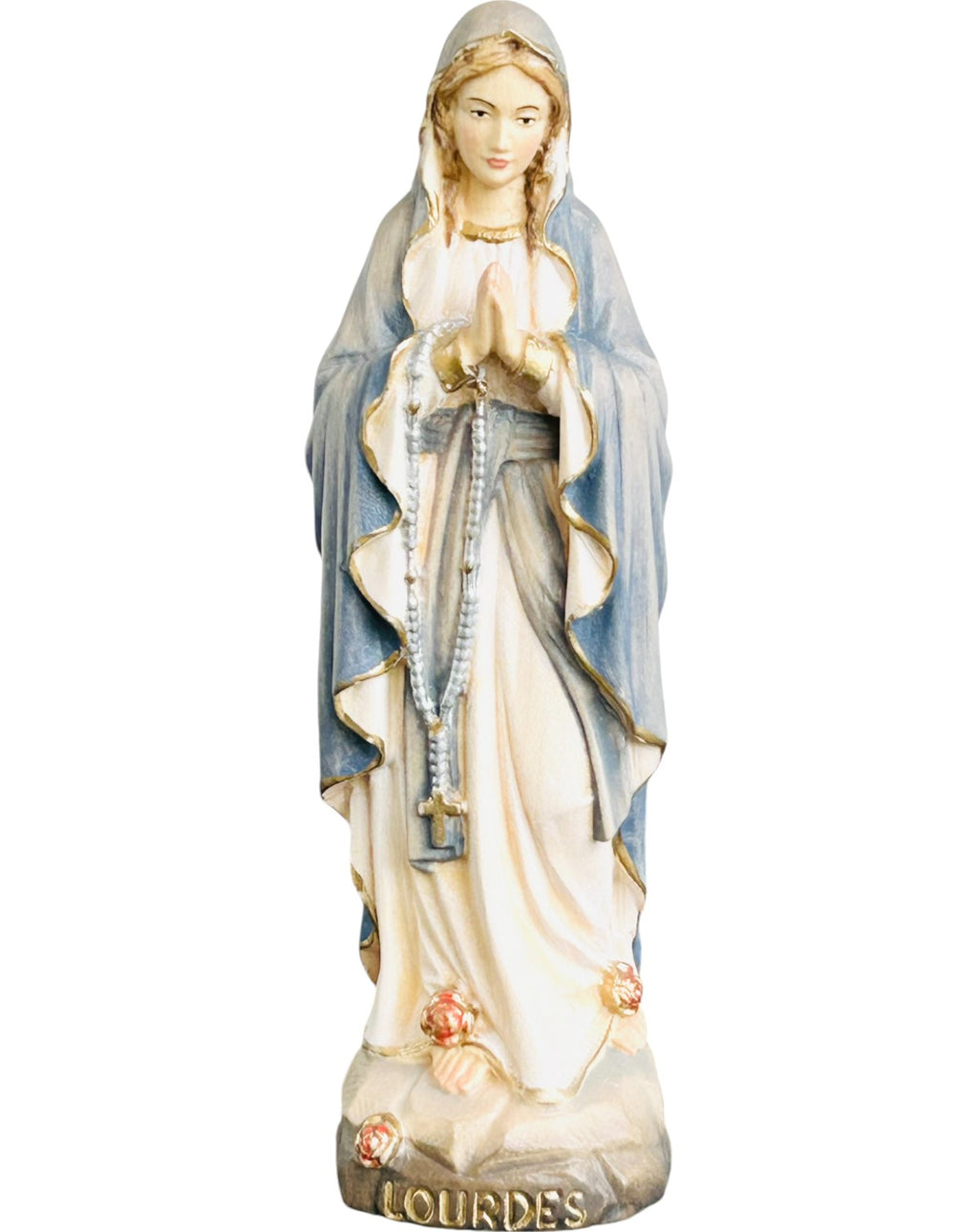 Vierge de Lourdes statue en bois