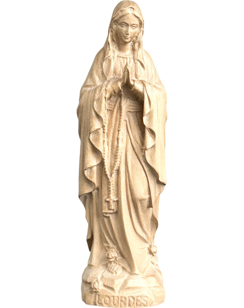Vierge de Lourdes statue en bois