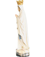 Madonna di Lourdes con corona di legno
