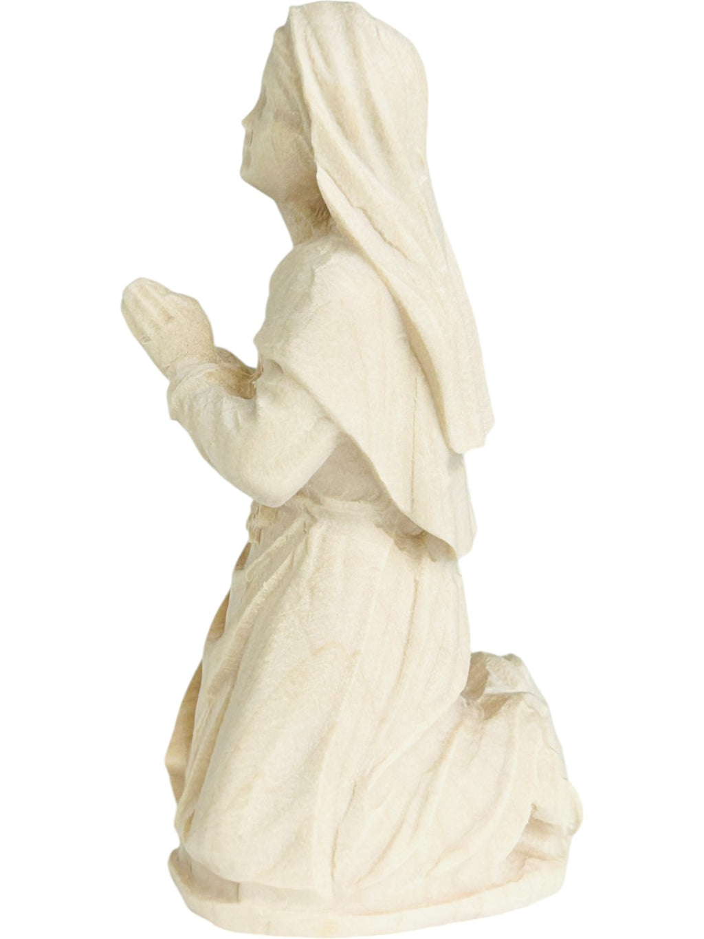 Heilige Bernadette aus Ahornholz - mit Ölfarben lasiert