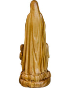 Madonna aus Fatima mit Hirtenjungen aus Holz - mit Ölfarben lasiert