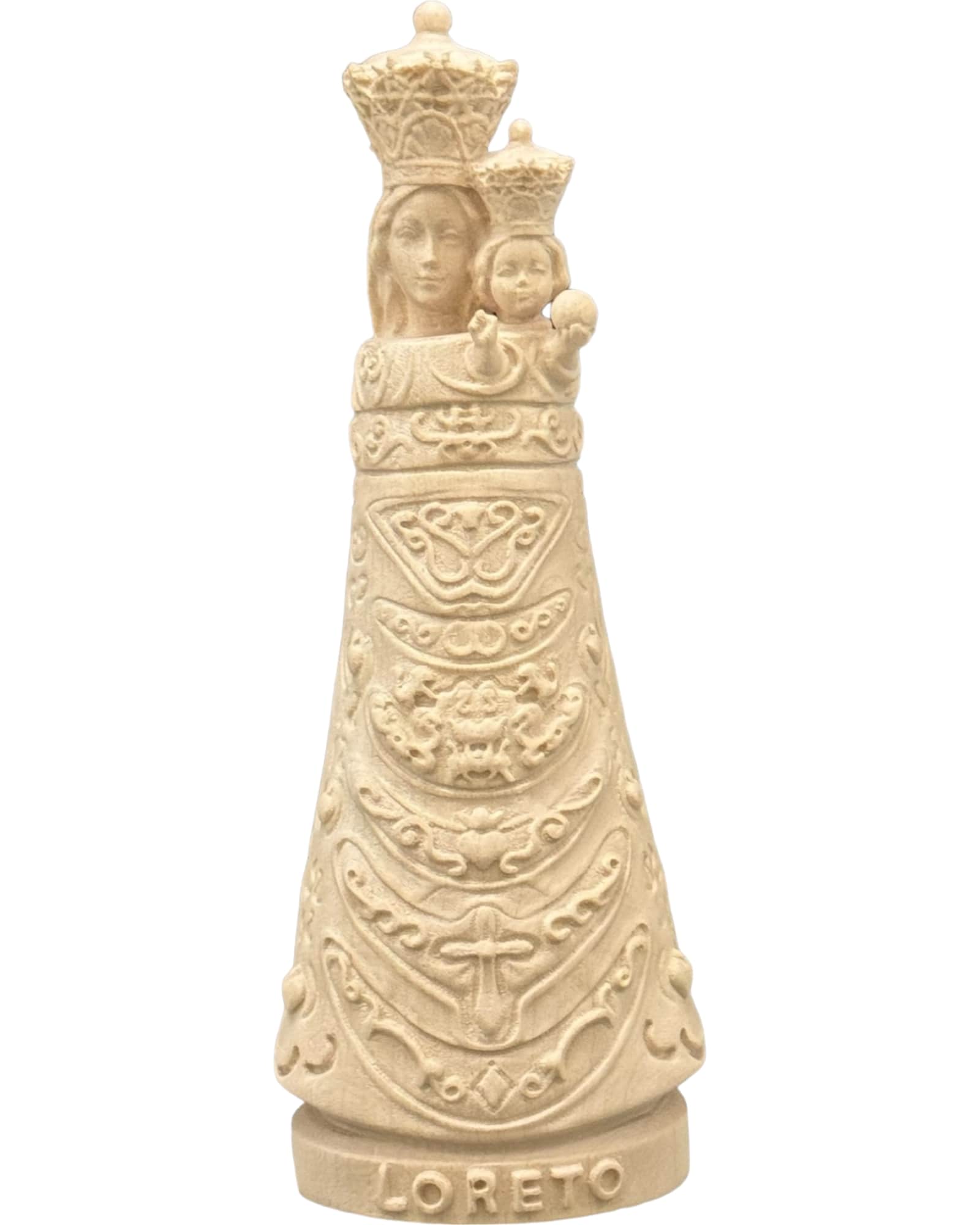 Madonna von Loreto aus Holz - mit Ölfarben lasiert
