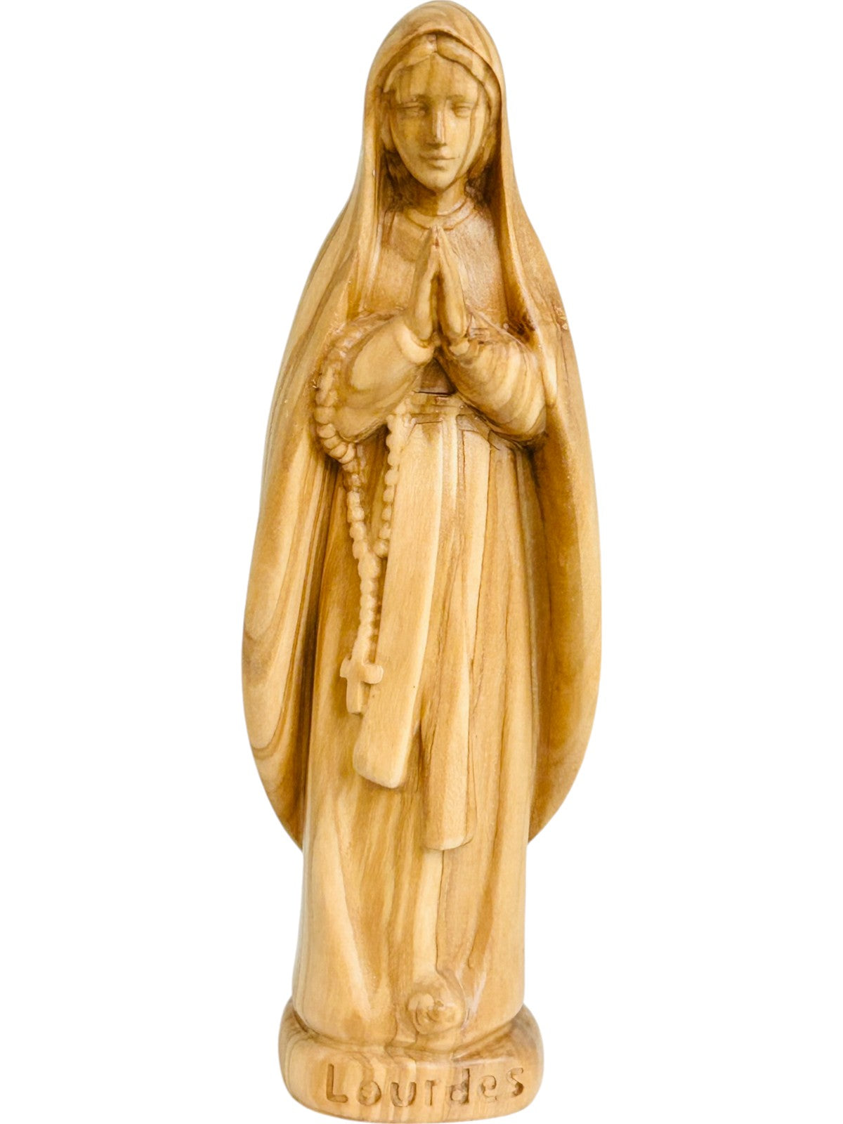 Lourdes Madonna als Holz Skulptur - mit Ölfarben lasiert