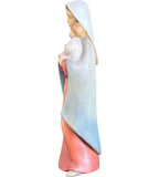 Mother with Child Madonna wood statue - color